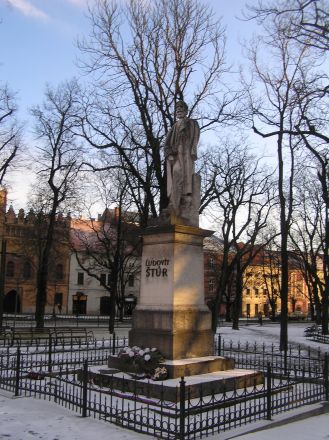 Levoča: Staty över L'udovít Štúr som år 1843 introducerade det officiella slovakiska skriftspråket.